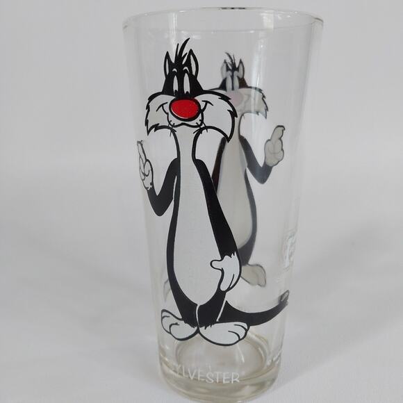 Vtg 1973 Pepsi Collector Character Glass‎ SYLVESTER 6” Tall 16 oz Looney Tunes - Picture 3 of 4